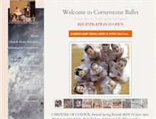 Tablet Screenshot of cornerstoneballet.com